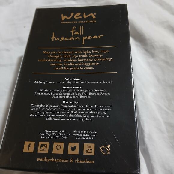 Wen by Chaz Dean Fall Tuscan Pear EDP NIB SEALED 3.4 oz Limited Edition Scent - Picture 3 of 7